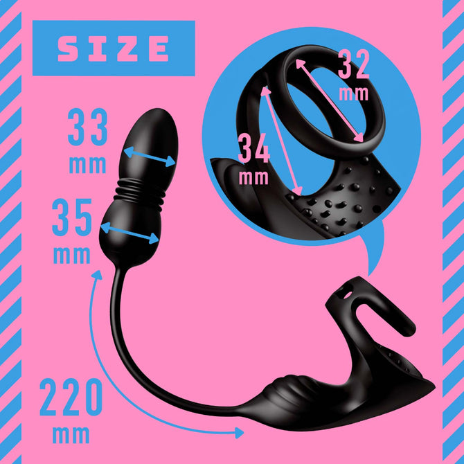 Prostate Massager Mesuochi Back Vibe 9 Piston Plug メス堕ちバックバイブ9 ピストンプラグ